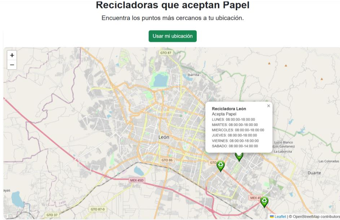 Resultado del reconocimiento de residuos